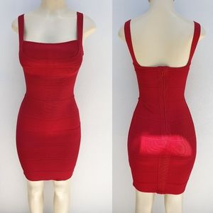 Herve Leger Red Cocktail Dress